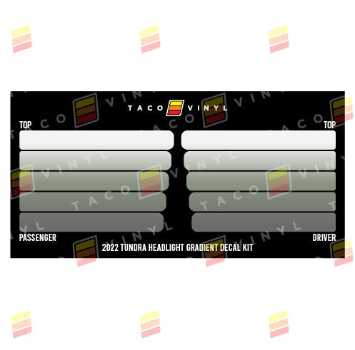 Taco Vinyl Tundra Headlight Gradient Decal Kit | '22+ Tundra