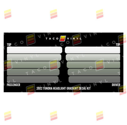 Taco Vinyl Tundra Headlight Gradient Decal Kit | '22+ Tundra