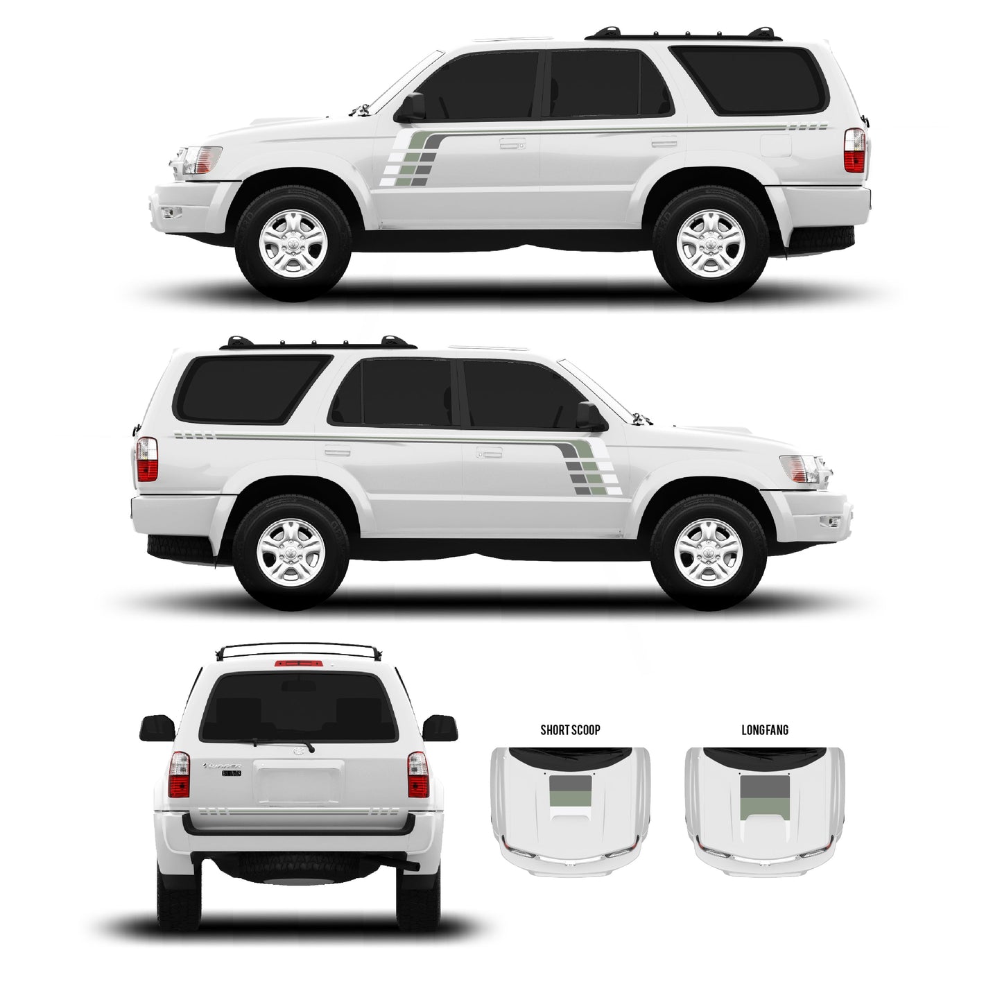 Taco Vinyl 4Runner Checkered Stripe Kit | '96 - '09 4Runner