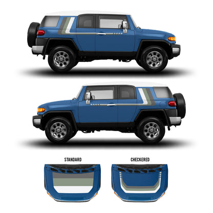 Taco Vinyl FJ Cruiser Checkered Stripe Kit | '07 - '14 FJ Cruiser