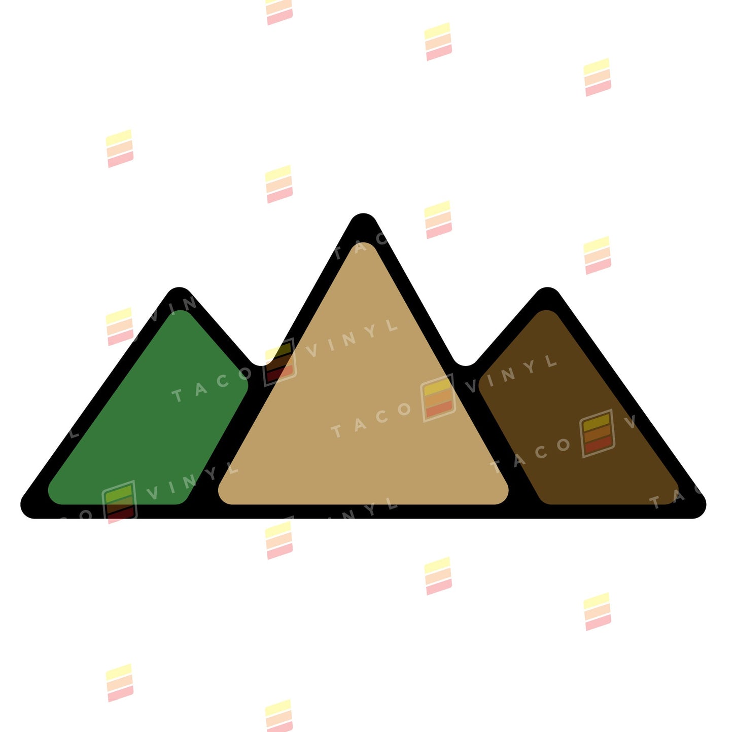 Taco Vinyl Mountain Grille Badge