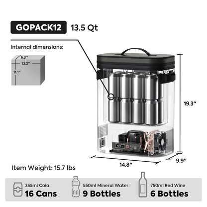 ICECO GOPack12 Single-Zone Portable Backpack Cooler | 12L