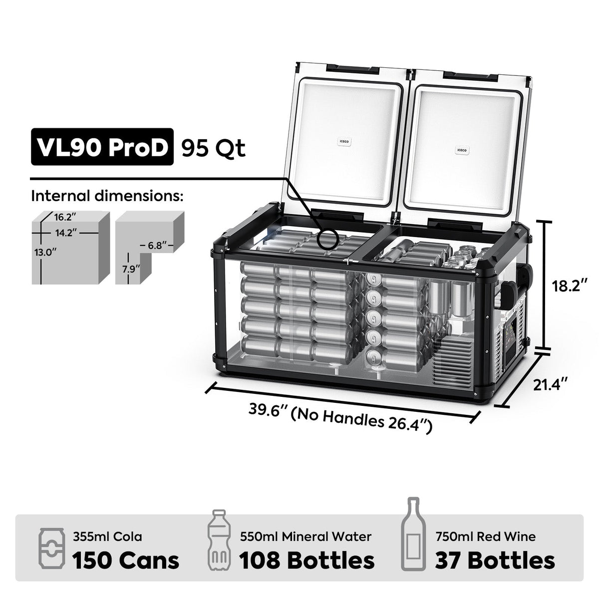 ICECO VL90ProD Gen II Dual-Zone Portable Fridge Freezer | 90L