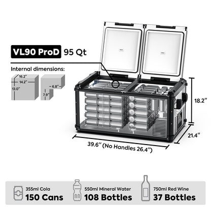 ICECO VL90ProD Gen II Dual-Zone Portable Fridge Freezer | 90L