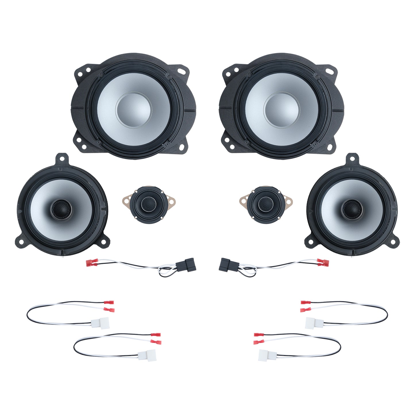 Alpine Plug & Play 6-Speaker, 4-Channel Amp & Powered Subwoofer Kit (8