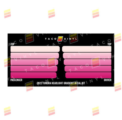 Taco Vinyl Tundra Headlight Gradient Decal Kit | '22+ Tundra