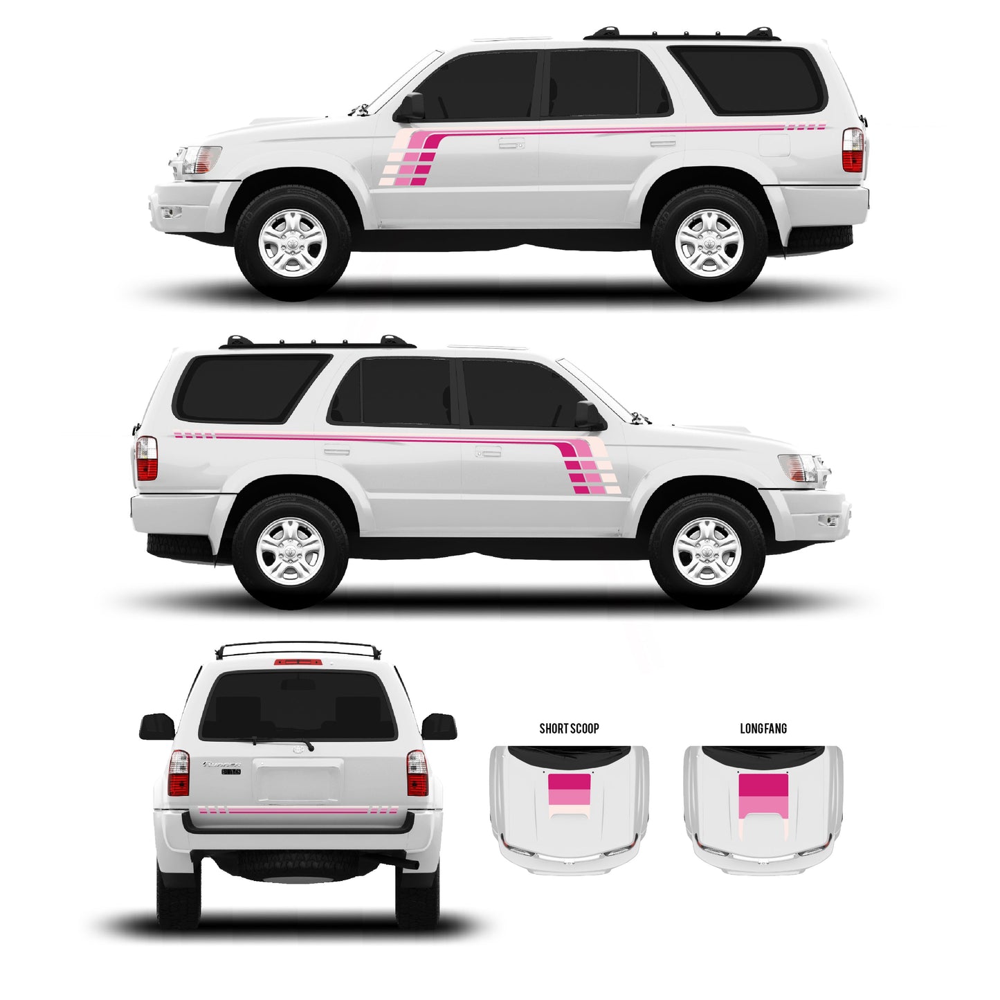 Taco Vinyl 4Runner Checkered Stripe Kit | '96 - '09 4Runner
