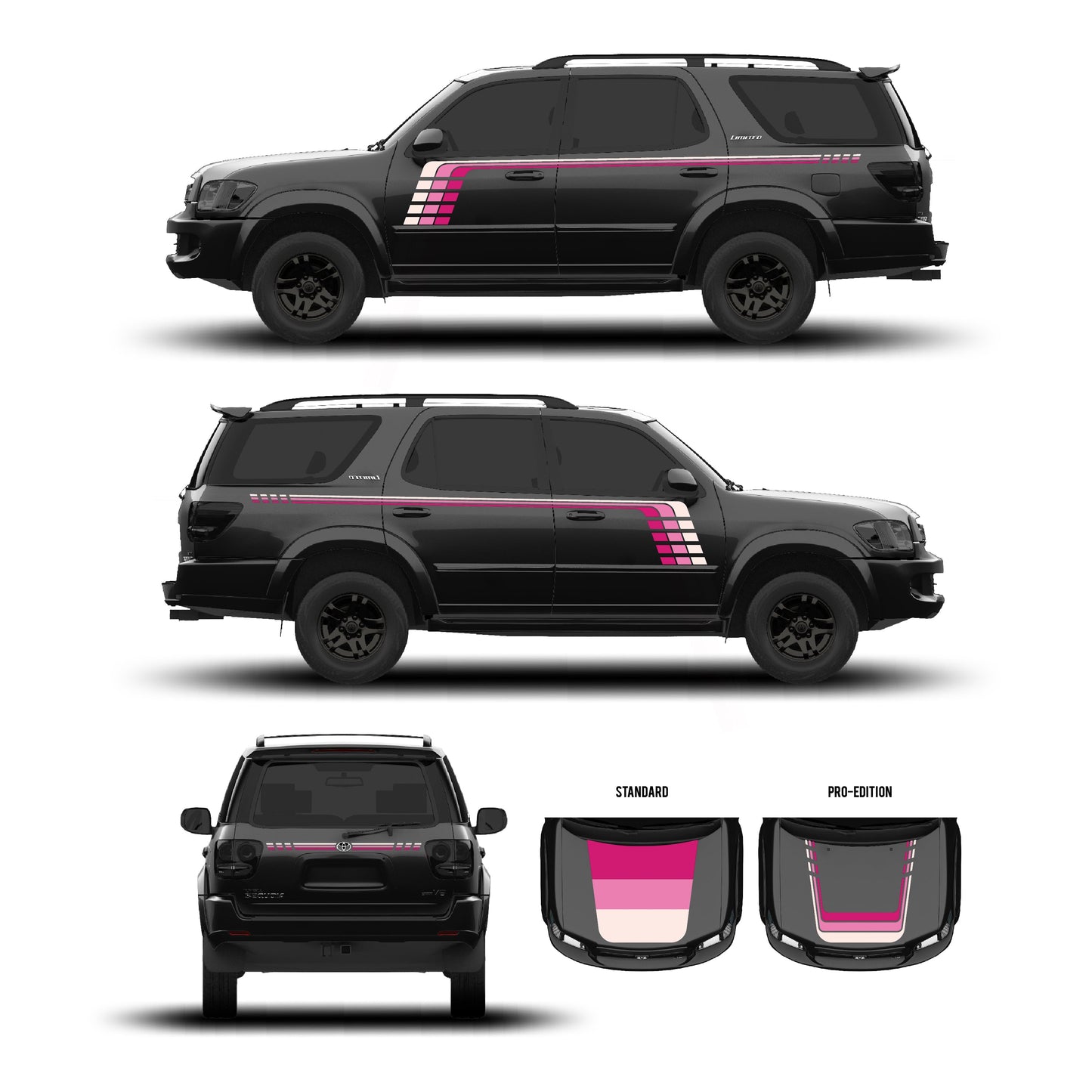 Taco Vinyl Sequoia Checkered Stripe Kit | '01 - '07 Sequoia