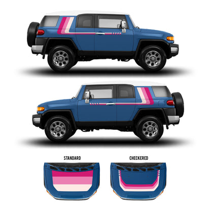 Taco Vinyl FJ Cruiser Checkered Stripe Kit | '07 - '14 FJ Cruiser