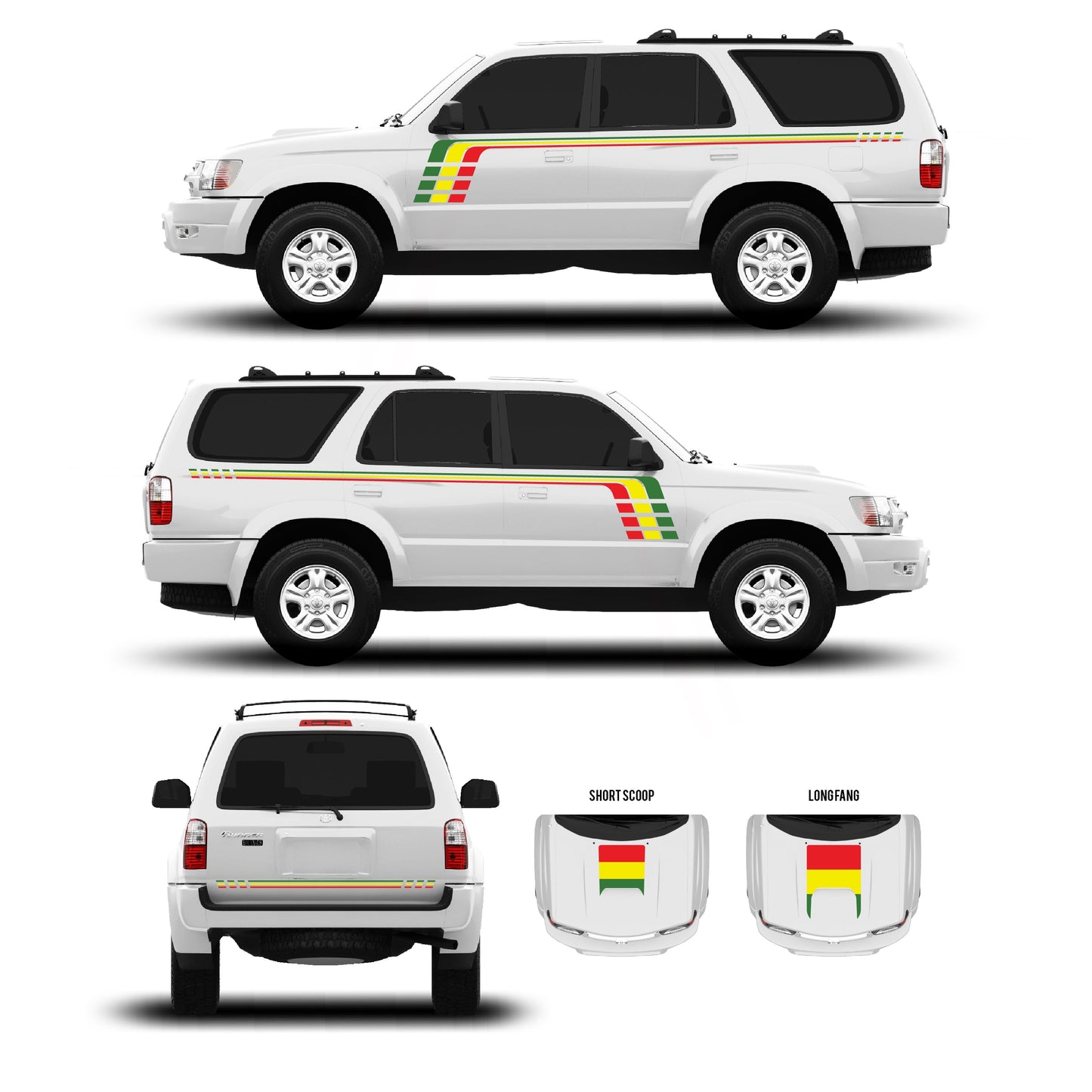 Taco Vinyl 4Runner Checkered Stripe Kit | '96 - '09 4Runner