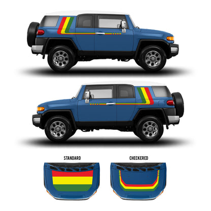Taco Vinyl FJ Cruiser Checkered Stripe Kit | '07 - '14 FJ Cruiser