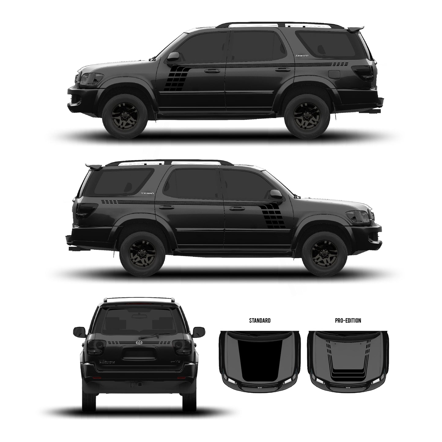 Taco Vinyl Sequoia Checkered Stripe Kit | '01 - '07 Sequoia