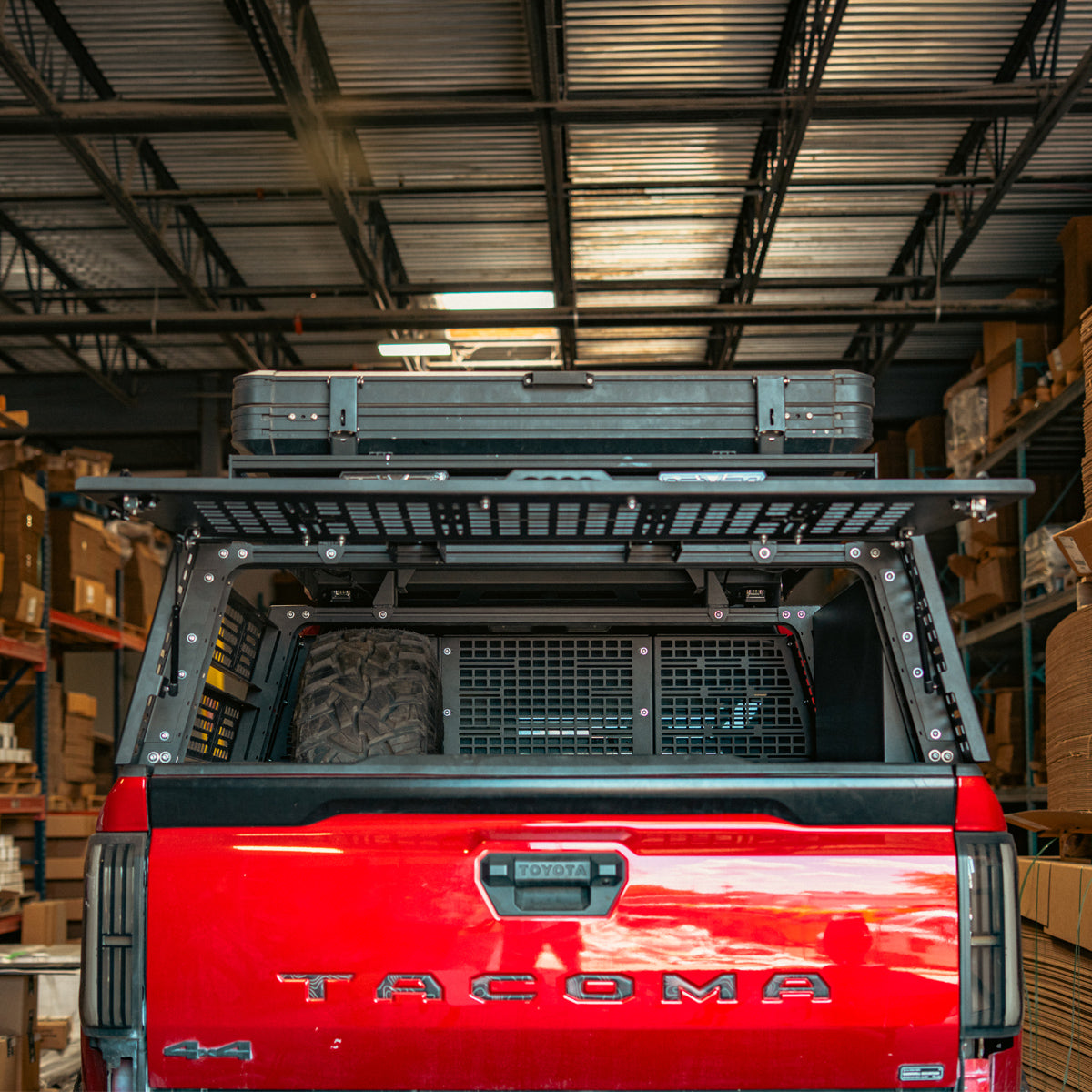 Cali Raised Overland Bed Rack Rear Hatch | '05+ Tacoma