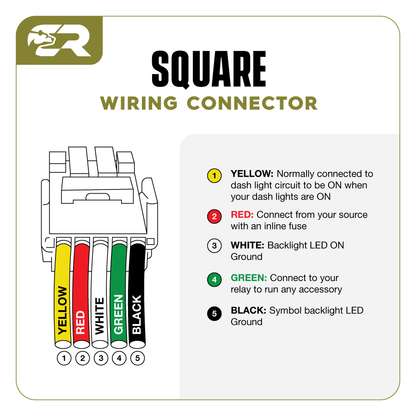 Cali Raised Square OEM Style "Ditch Lights" Switch