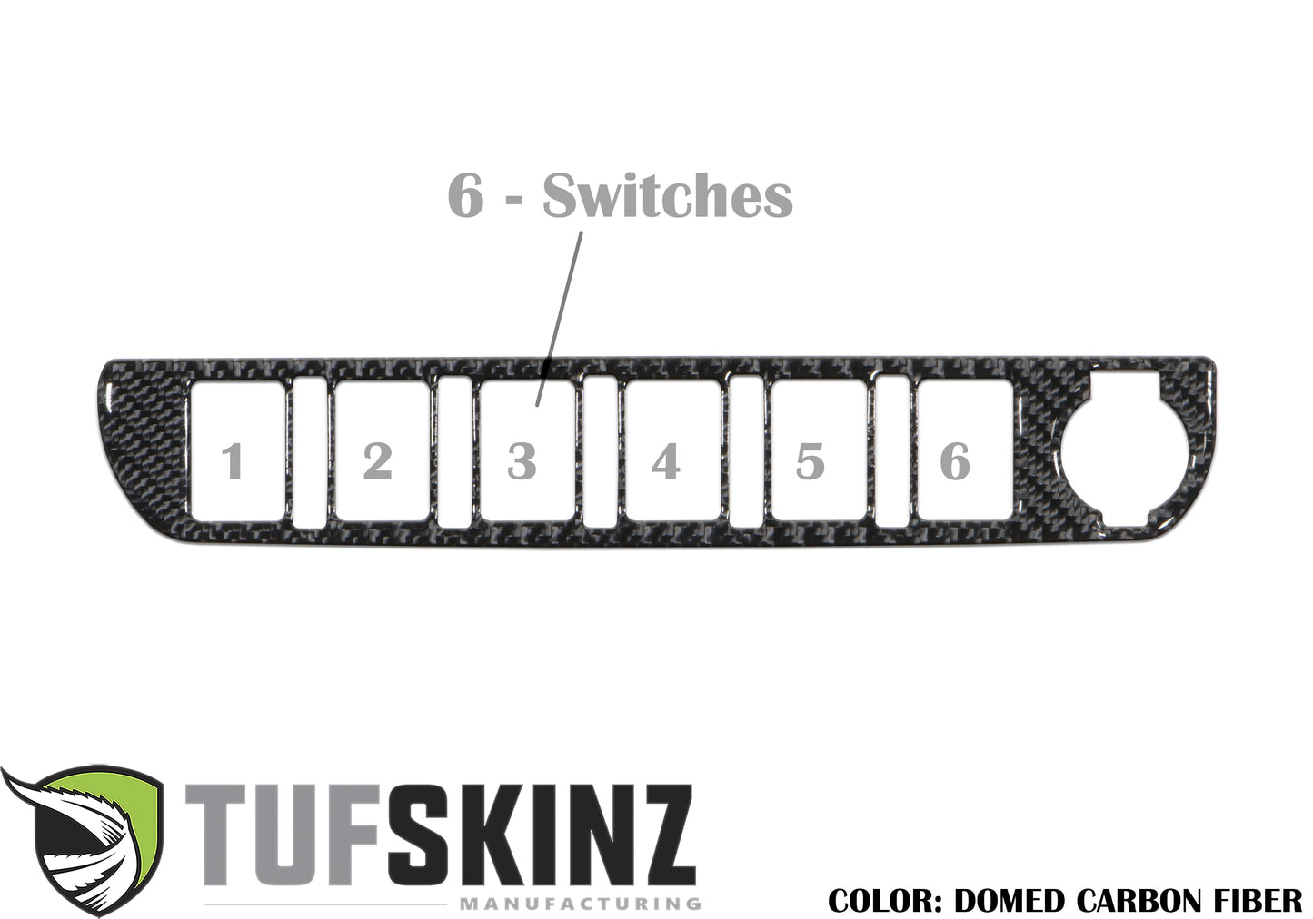 Tufskinz Center Dash Switch Panel Accent Overlay | '16 - '23 Tacoma