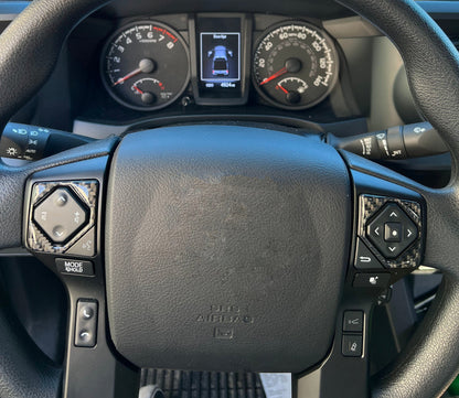 Tufskinz Steering Wheel Upper Button Accent Trim | '16 - '23 Tacoma