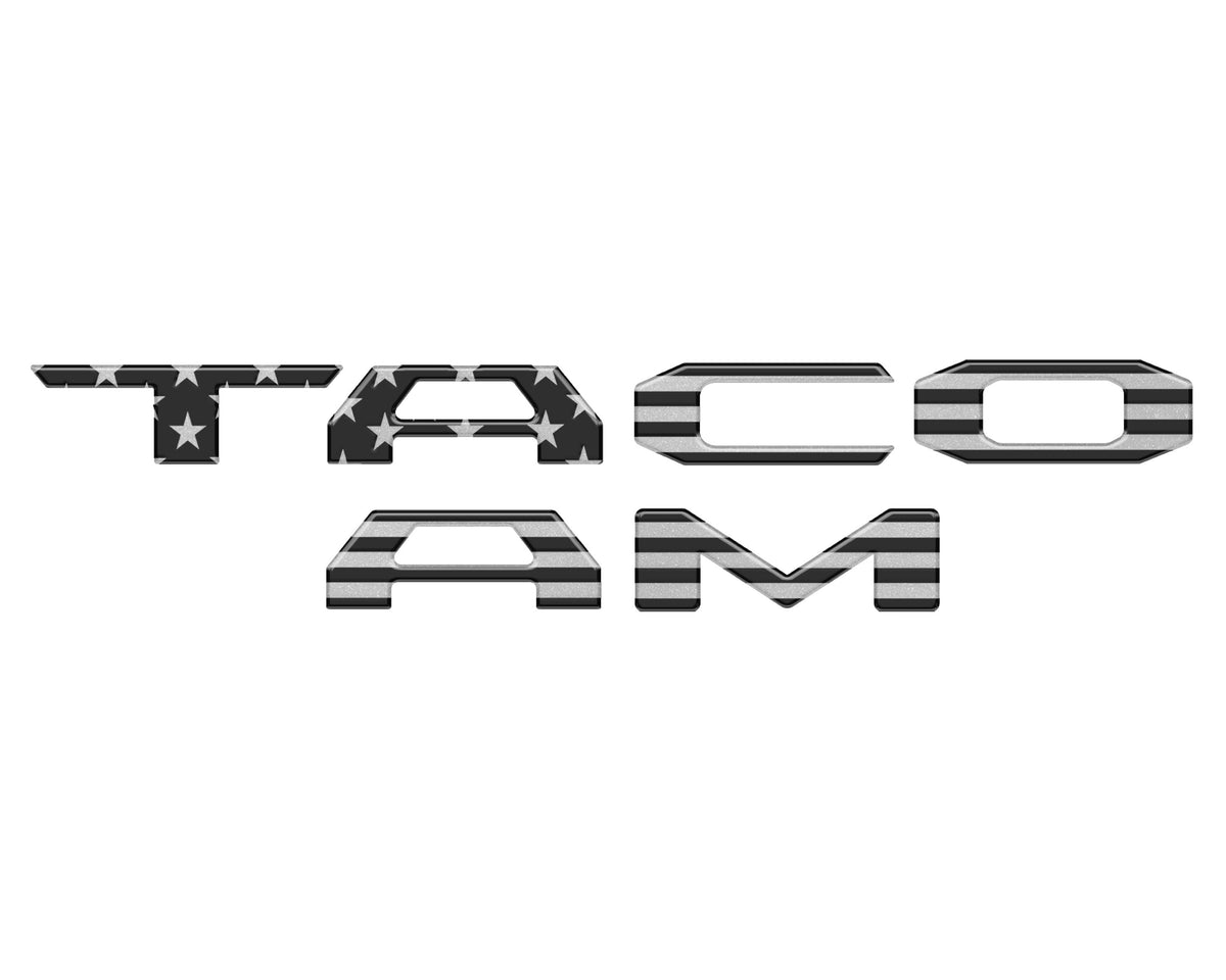 Tufskinz Bed Rail Tailgate Letter Overlays | 2024+ Tacoma