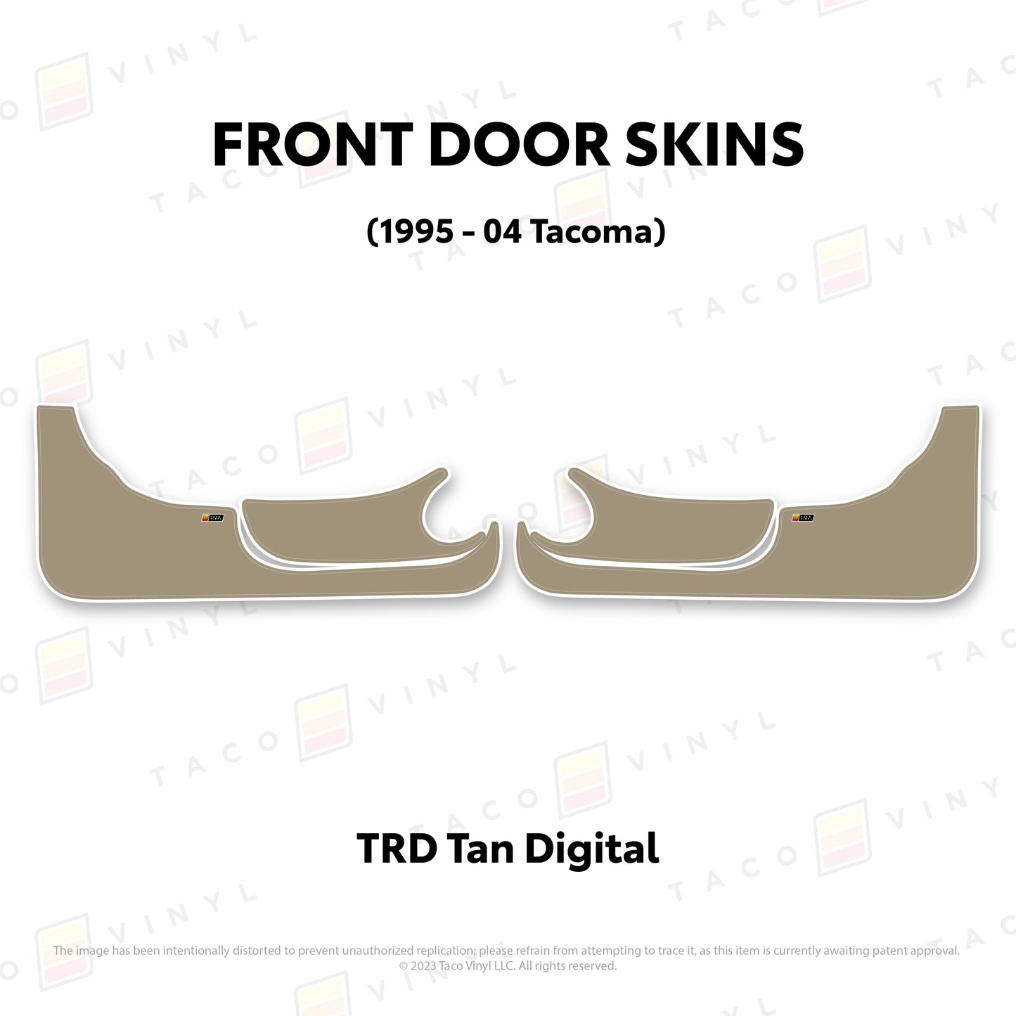 Taco Vinyl Tacoma Door Skins (Lower Section) | '95 - '04 Tacoma