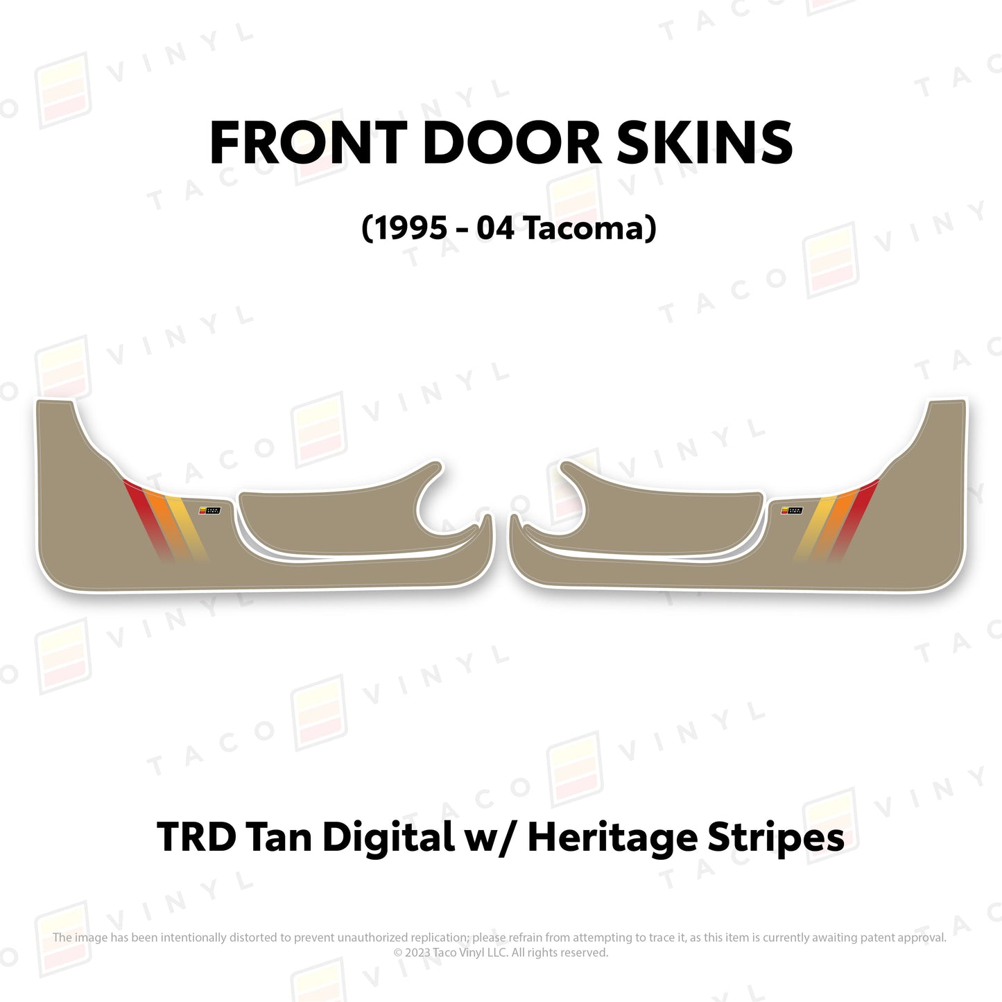 Taco Vinyl Tacoma Door Skins (Lower Section) | '95 - '04 Tacoma