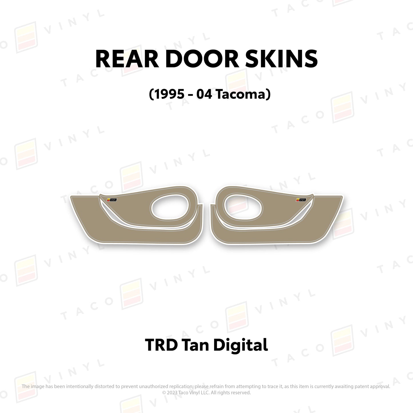 Taco Vinyl Tacoma Door Skins (Lower Section) | '95 - '04 Tacoma