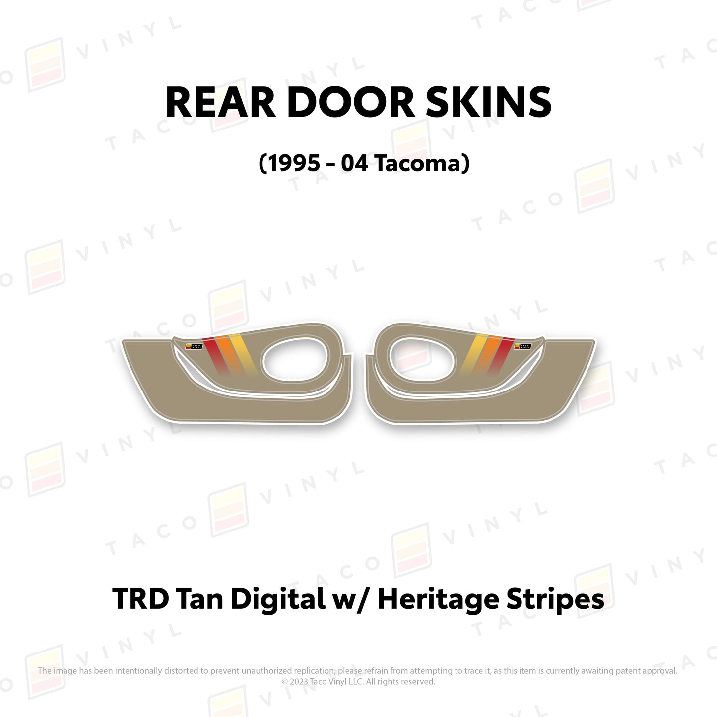 Taco Vinyl Tacoma Door Skins (Lower Section) | '95 - '04 Tacoma