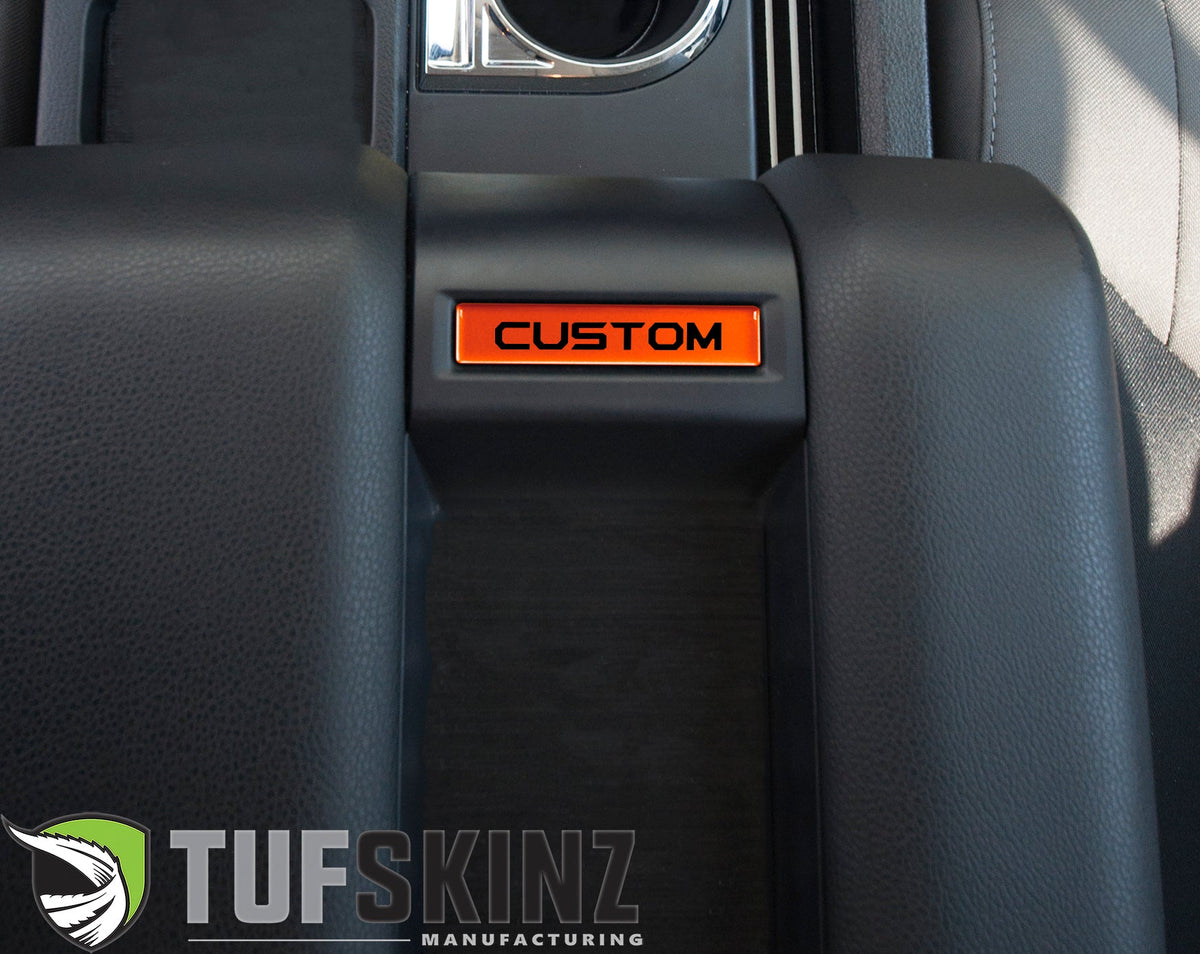 Tufskinz Custom Text Center Console Badge | '14 - '21 Tundra