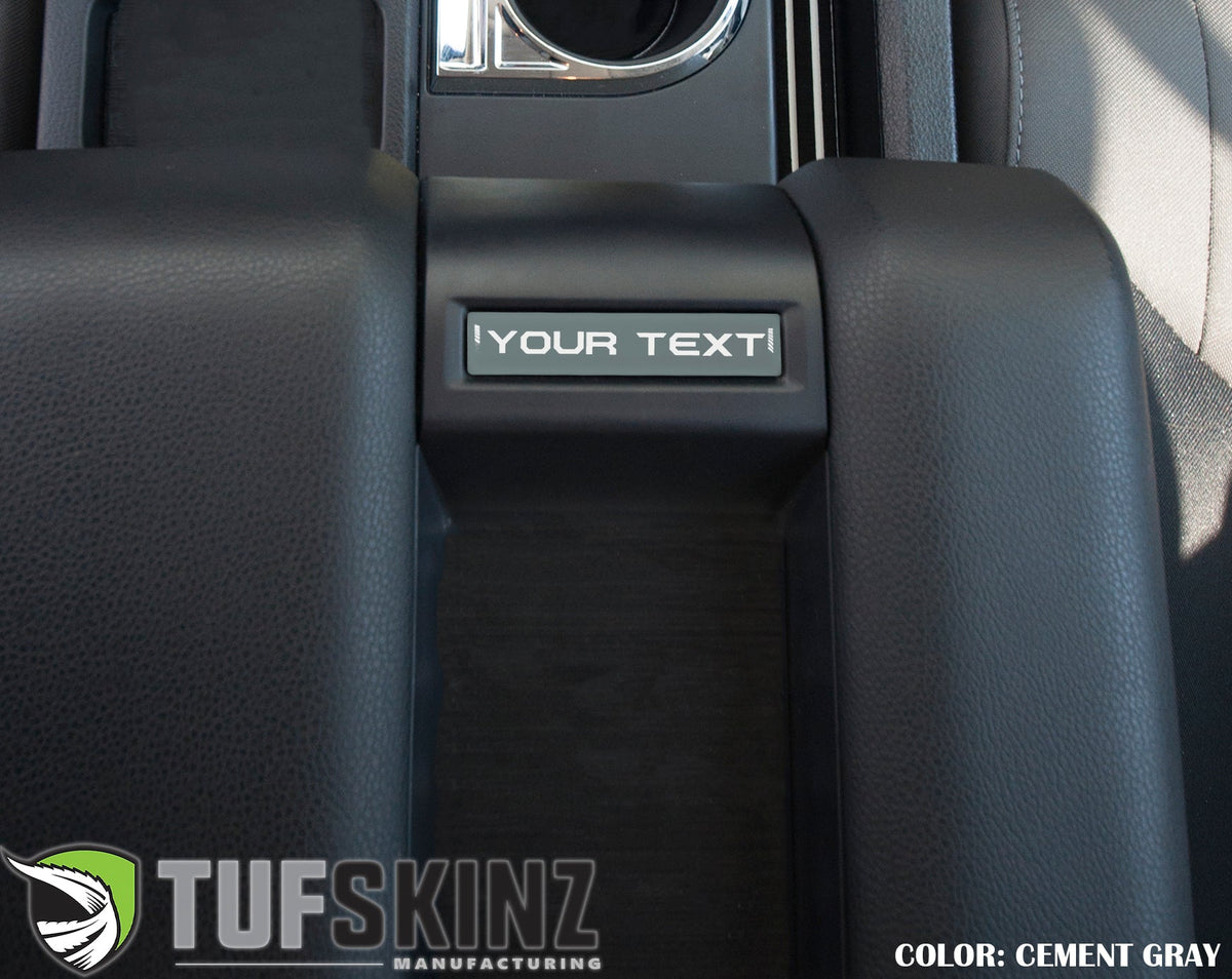 Tufskinz Custom Text Center Console Badge | '14 - '21 Tundra