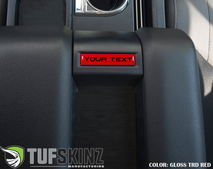 Tufskinz Custom Text Center Console Badge | '14 - '21 Tundra