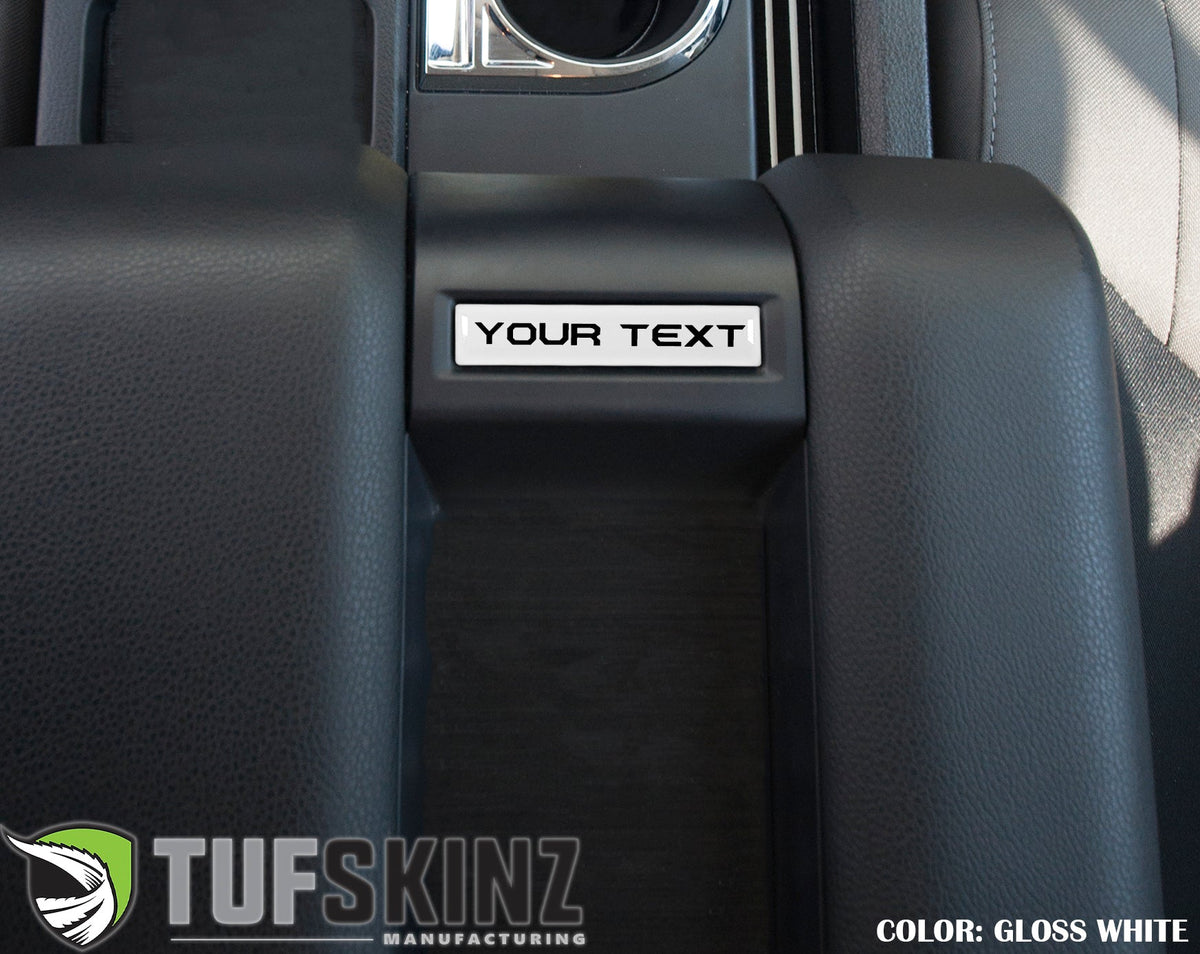 Tufskinz Custom Text Center Console Badge | '14 - '21 Tundra