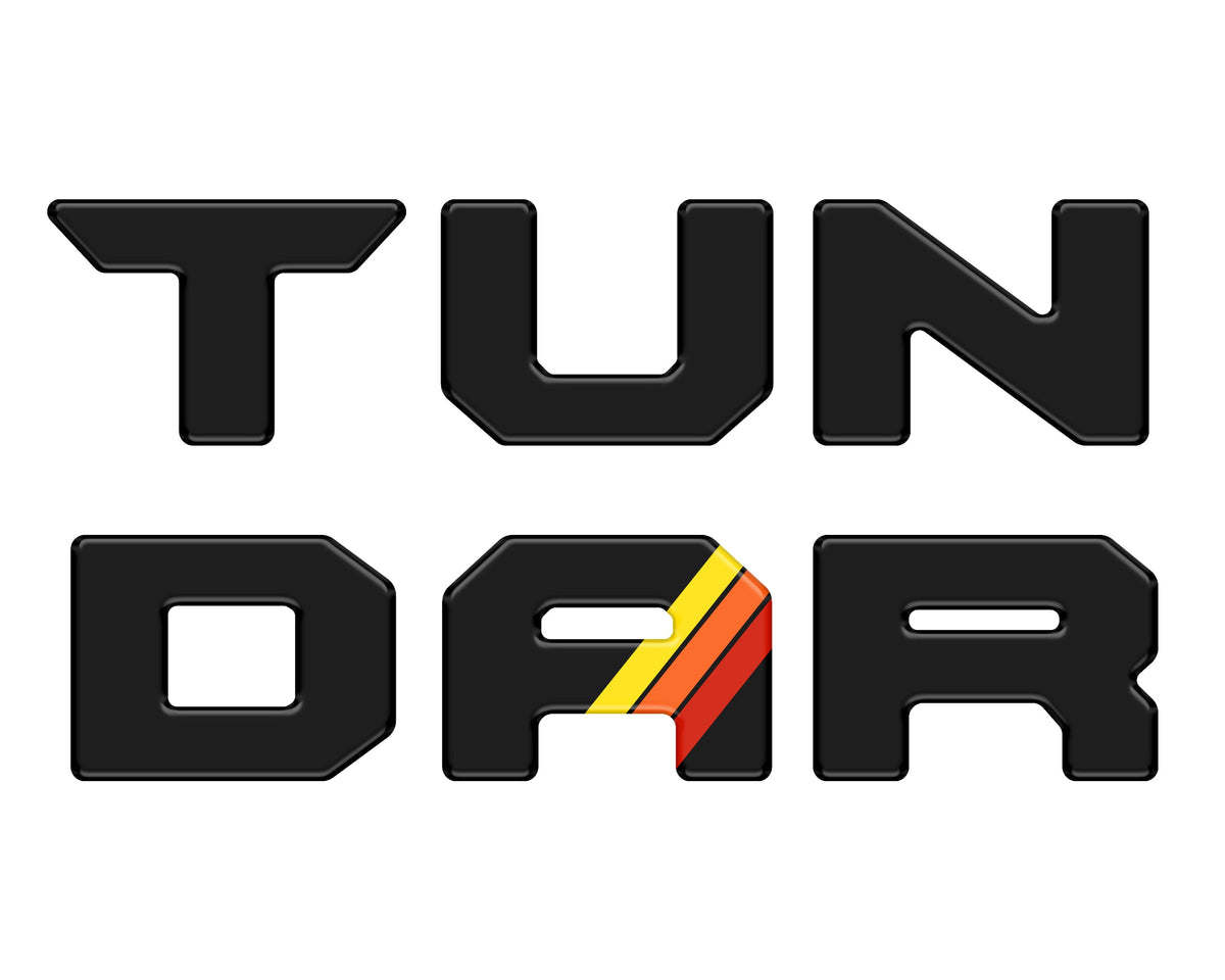 Tufskinz Bed Rail Tailgate Letter Overlays | 2022+ Tundra