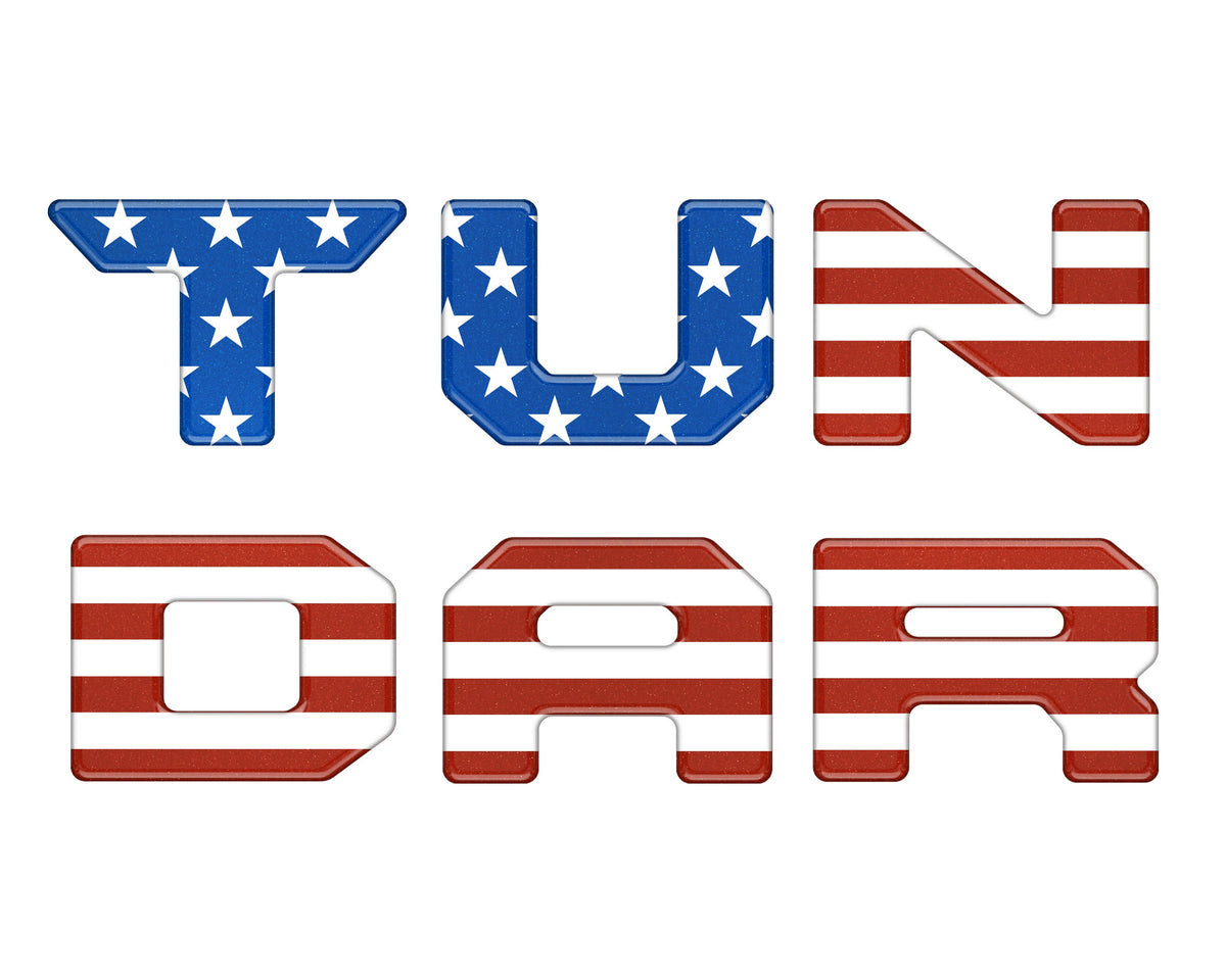 Tufskinz Bed Rail Tailgate Letter Overlays | 2022+ Tundra