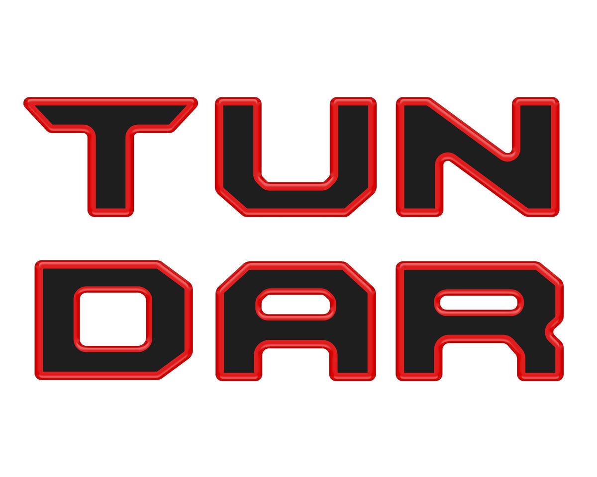 Tufskinz Bed Rail Tailgate Letter Overlays | 2022+ Tundra