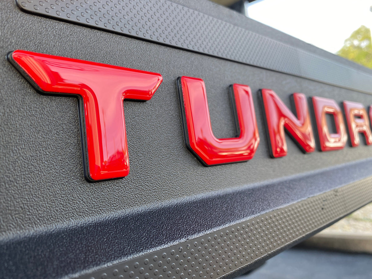 Tufskinz Bed Rail Tailgate Letter Overlays | 2022+ Tundra