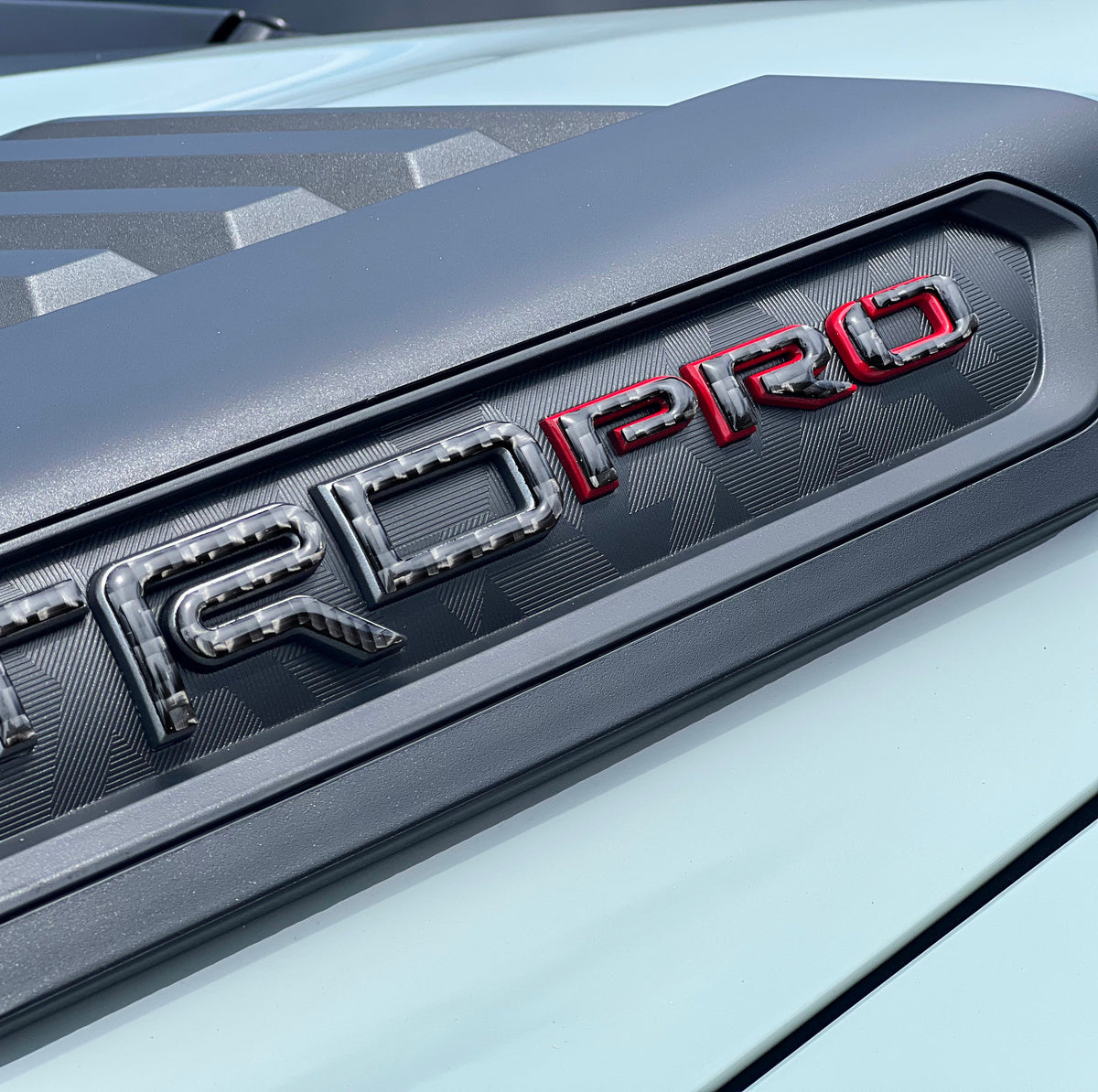 Tufskinz Hood Louver Letter Overlays | 2022+ Tundra TRD Pro