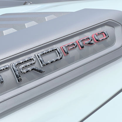 Tufskinz Hood Louver Letter Overlays | 2022+ Tundra TRD Pro