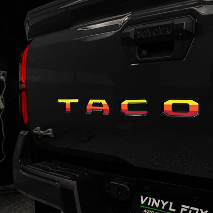 Toyota Tacoma Vinyl Inlay Tailgate Letters | Trim Color Designs | '24+