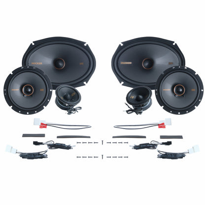 Kicker Plug & Play 6 Speaker Bundle (6.75" Rear Door Speakers) | '16 - '23 Tacoma