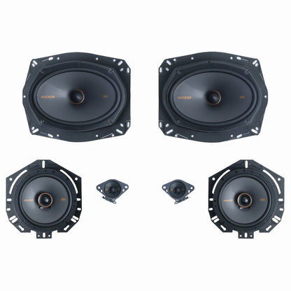 Kicker Plug & Play 6 Speaker Bundle (6.75" Rear Door Speakers) | '16 - '23 Tacoma