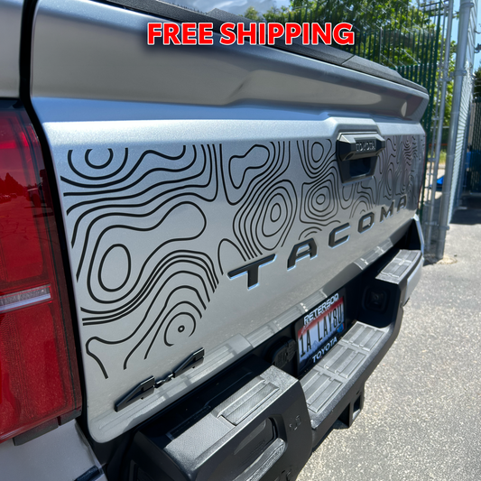 Taco Vinyl Tacoma Tailgate Topo Decal | '24+ Tacoma