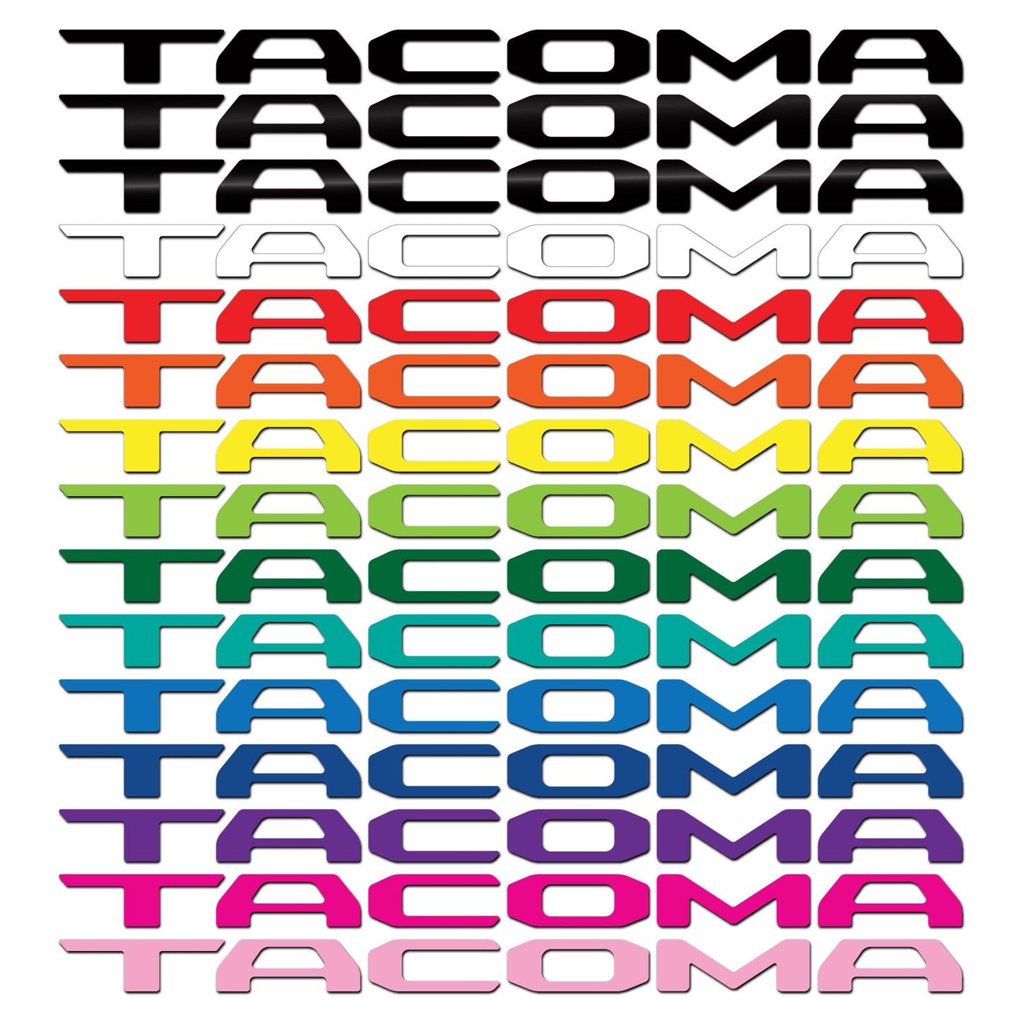 Toyota Tacoma Vinyl Inlay Tailgate Letters | All Patterns | 2024 - Present
