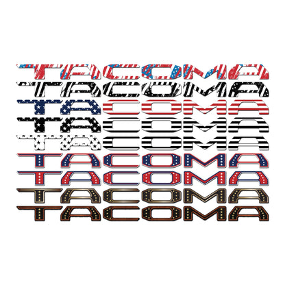 Toyota Tacoma Vinyl Inlay Tailgate  Letters | Stars & Stripes | '24+