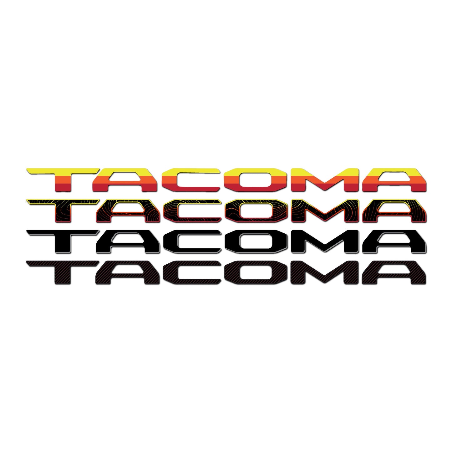 Toyota Tacoma Vinyl Inlay Tailgate Letters | All Patterns | '16 - '23