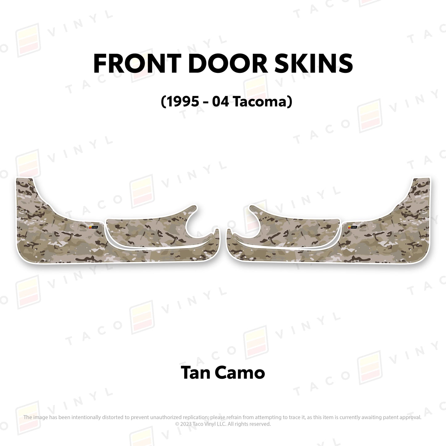 Taco Vinyl Tacoma Door Skins (Lower Section) | '95 - '04 Tacoma