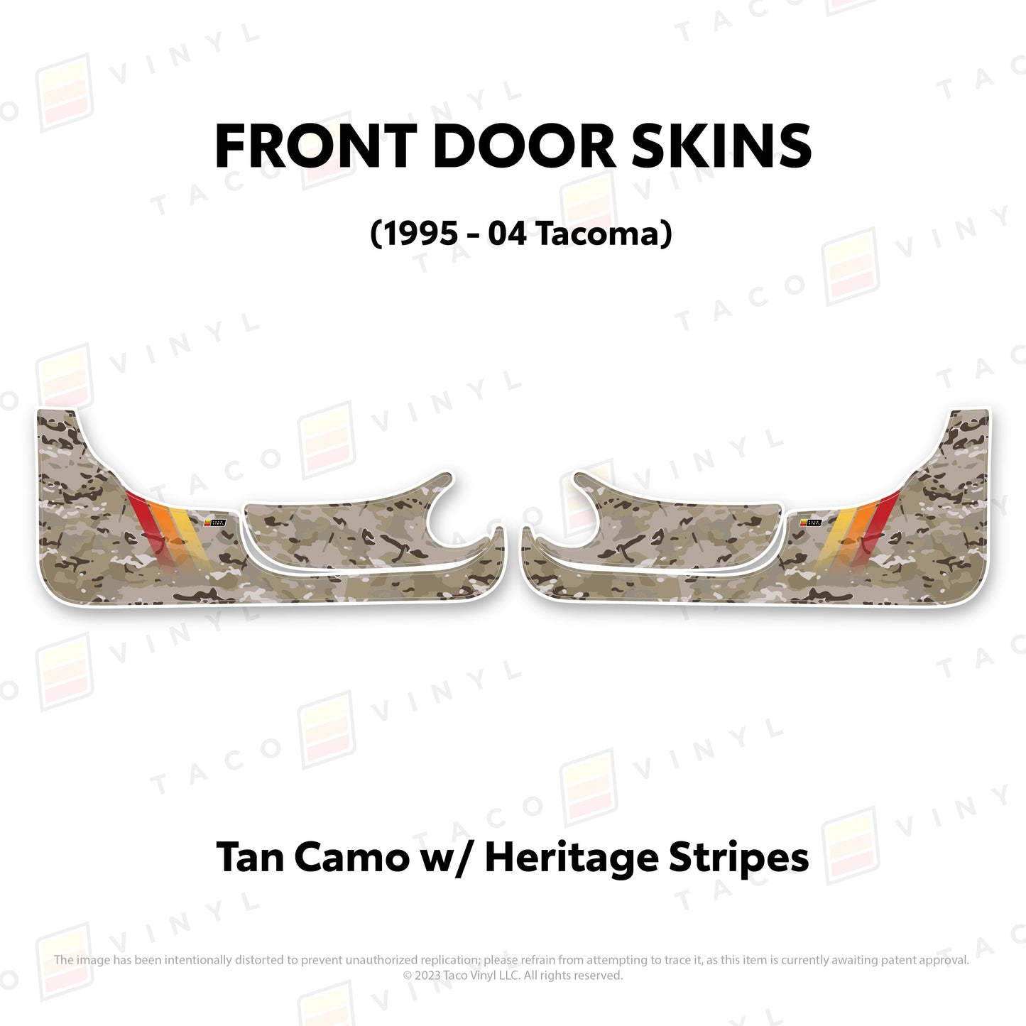 Taco Vinyl Tacoma Door Skins (Lower Section) | '95 - '04 Tacoma