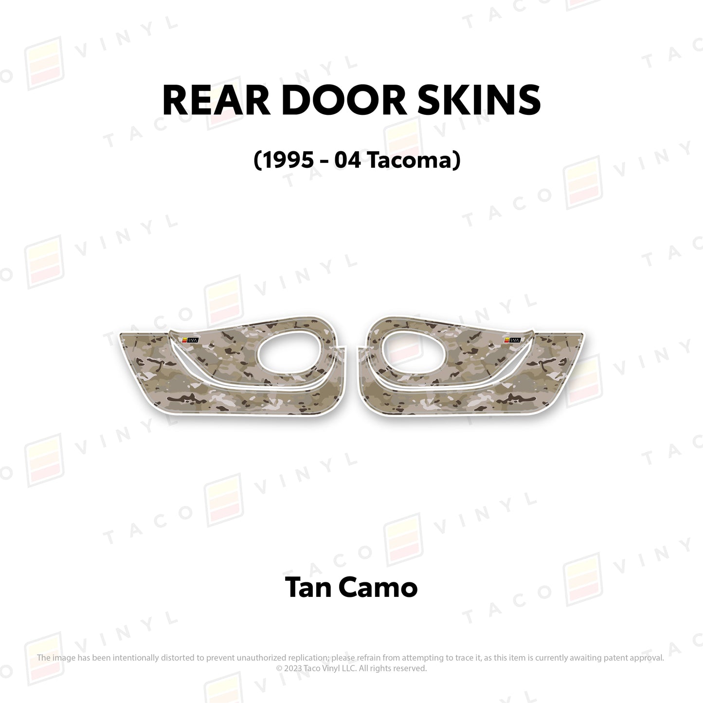 Taco Vinyl Tacoma Door Skins (Lower Section) | '95 - '04 Tacoma