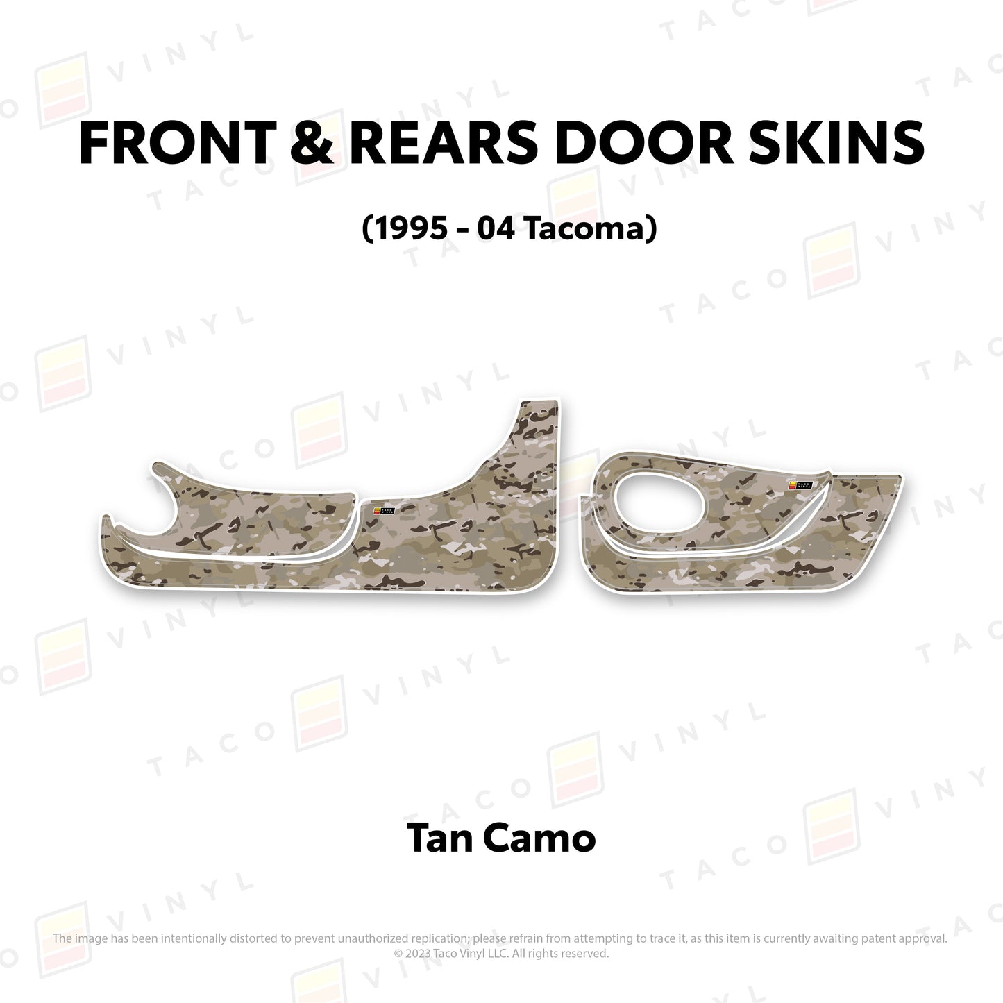Taco Vinyl Tacoma Door Skins (Lower Section) | '95 - '04 Tacoma