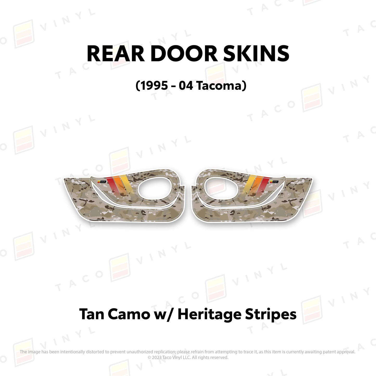 Taco Vinyl Tacoma Door Skins (Lower Section) | '95 - '04 Tacoma