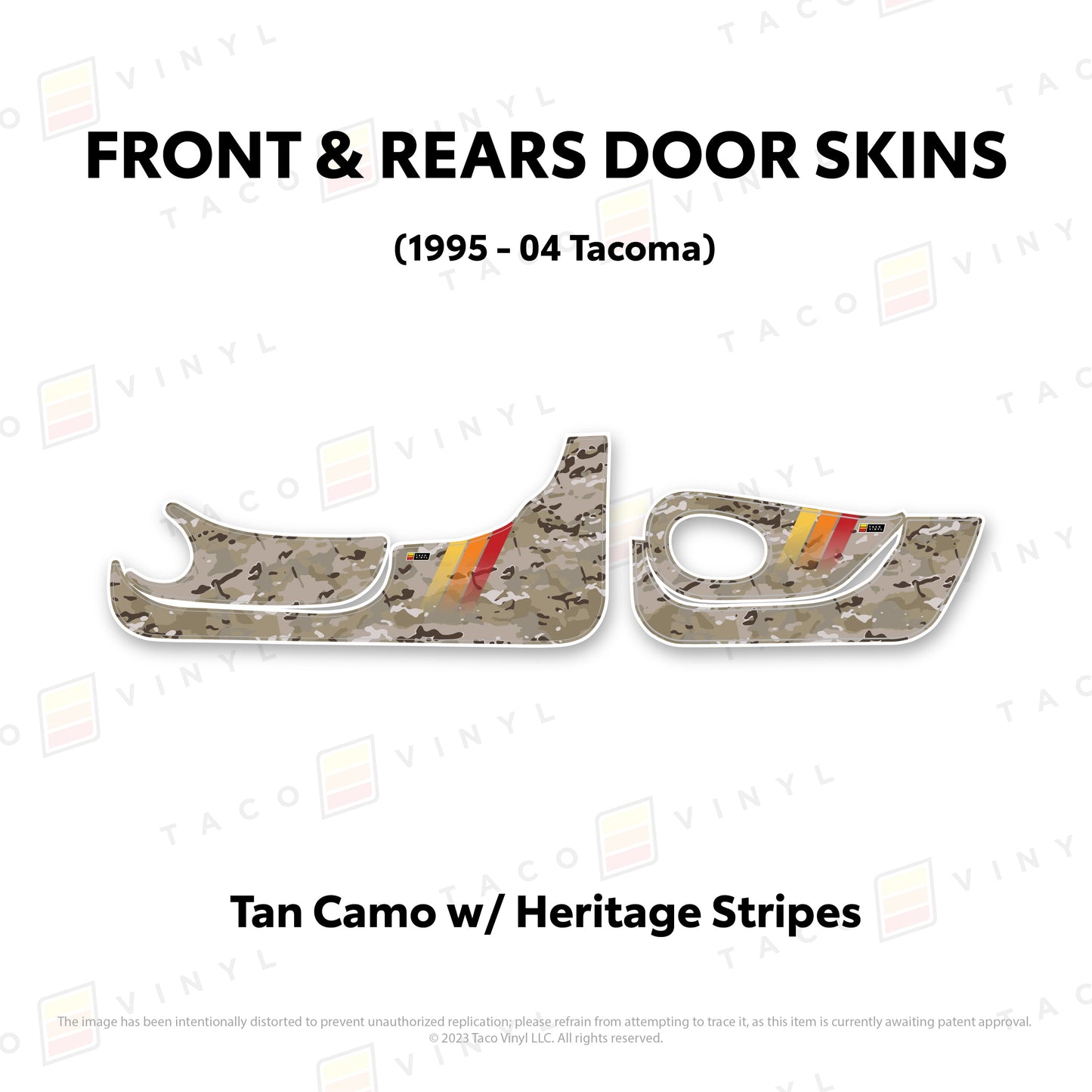 Taco Vinyl Tacoma Door Skins (Lower Section) | '95 - '04 Tacoma