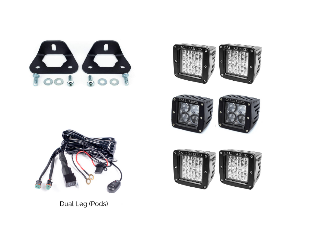 Cali Raised Bed Rail LED Pod Brackets Kit