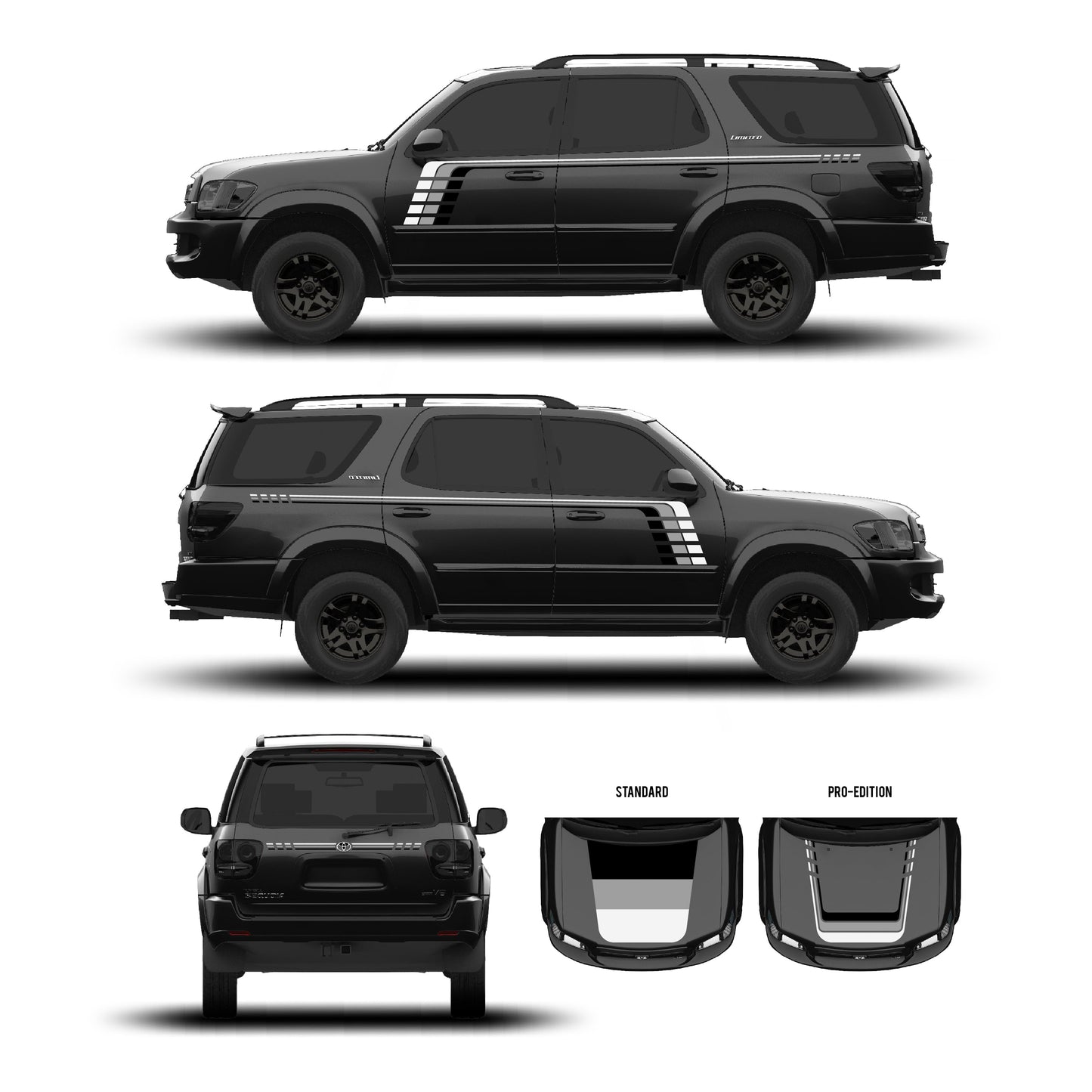 Taco Vinyl Sequoia Checkered Stripe Kit | '01 - '07 Sequoia